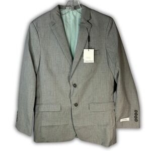 Calvin Klein Kids Boys Grey Modern Fit Suit Separate Blazer Jacket Size 18